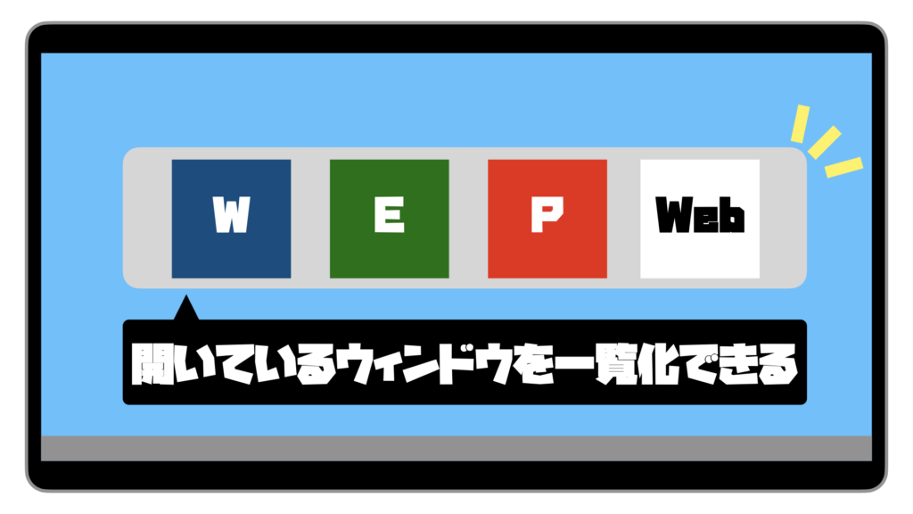 作業ウィンドウを切り替えるの画像